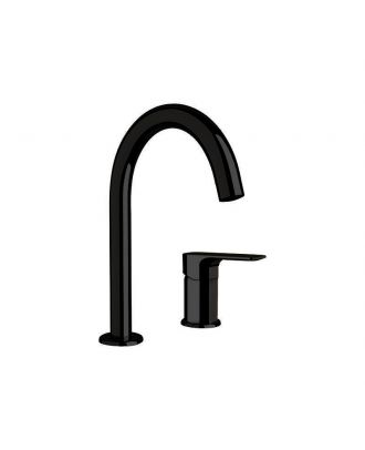 REMER - Infinity Two holes single-lever washbasin mixer, matt black