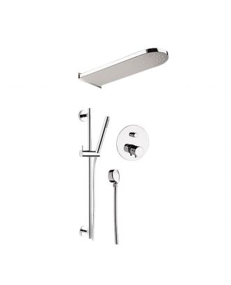 REMER - Ultra slim stainless steel wall shower head and handshower, Chrome plating