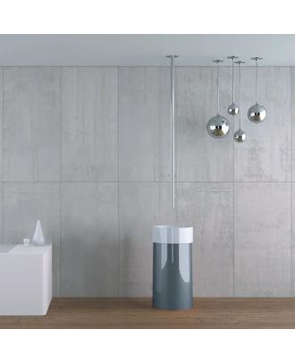 REMER - Ceiling mixer in chrome plated brass cm 166, with mixing and flow control integrated in the outlet spout, Chrome plating