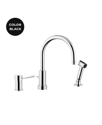 REMER - Infinity Two holes single-lever washbasin mixer, matt black