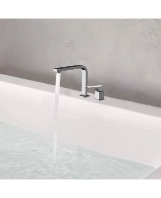 REMER - Qubika Two holes single-lever washbasin mixer, Chrome plating