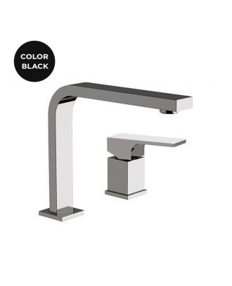 REMER - Qubika Two holes single-lever washbasin mixer, matt black
