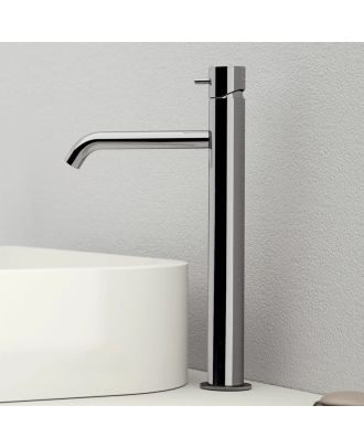 countertop single-lever basin mixer chrome plated brass with click-clack waste