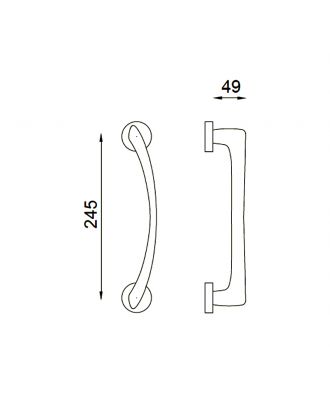 Linear Pull Handle 245Mm, Oxide