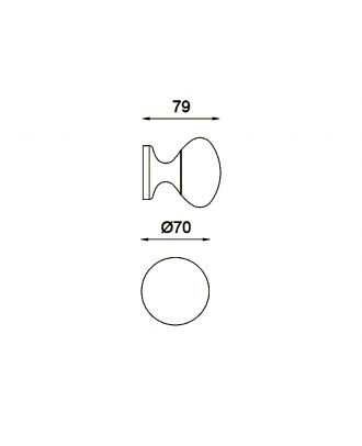 Door Knob On Round Rose-Black