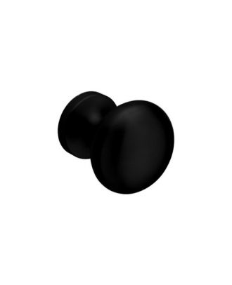 Door Knob On Round Rose-Black