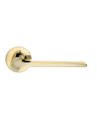 Ginkgo Biloba Door Handle - Bright Gold