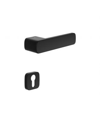 PLURIS - Door handle DND by Martinelli on special rosette, Black