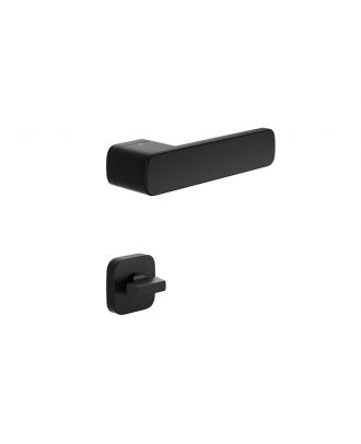 PLURIS - Bathroom Door handle DND by Martinelli on special rosette, Black