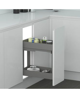 Inoxa - Cargo with Two shelves for cabinet door 40 CM, Ardesia