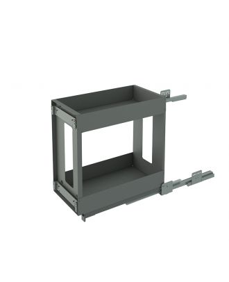 Inoxa - Cargo with Two shelves for cabinet door 40 CM, Ardesia