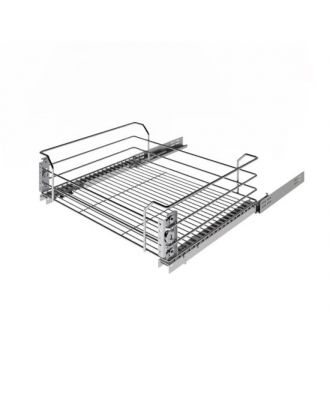 Inoxa - Pull-out drawer basket, door connection, cabinet width 50 cm, Chrome