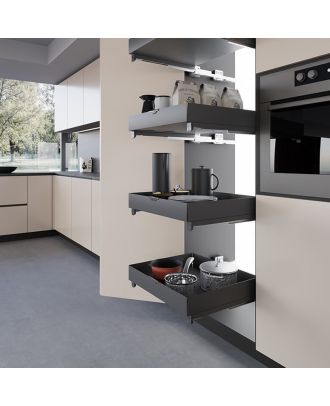 Inoxa - Drawer basket with spacers - manual extraction HYPER range, cabinet width 45 cm