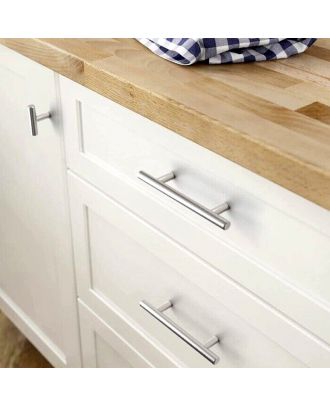 Hollow stainless steel Handle 25 cm Brushed Nickel