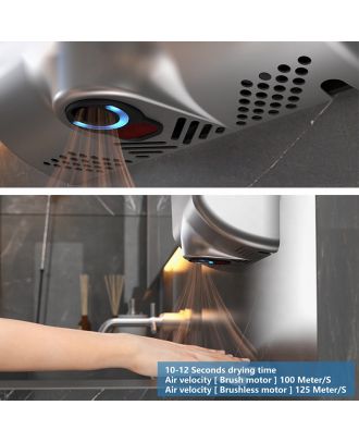 TYKER automatic Sensor Hand dryer Stainless steel, 240V, 50/60 Hz, 1000 W, IP23