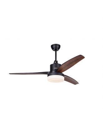 Simple modern AC DC electric ceiling Fan 52 inches LED ceiling fans light with Remote Control, Brwon