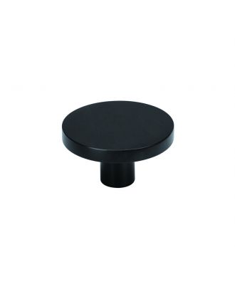 Round Door Pull Knob, Black Matt