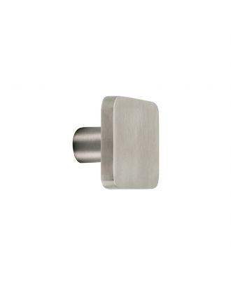 Square Door Pull Knob, Nickel Matt