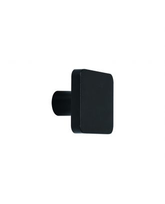 Square Door Pull Knob, Matt Black