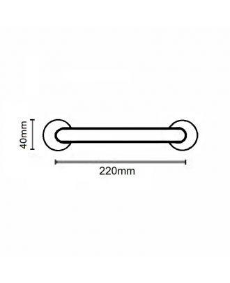 Door Pull Handle 22 Cm, Nickel Matt