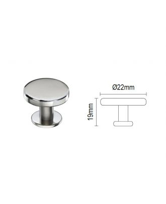 Furniture Knob Φ 22Mm, Chrome