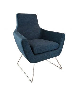 Modern Armchair Dark Blue