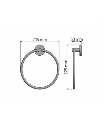 Towel Ring, Chrome