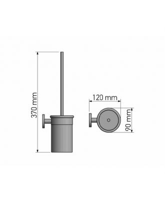 SANCO - Ergon wall mounted toilet brush holder, White Matt