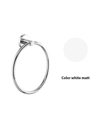 SANCO - Ergon wall mounted towel Ring, White Matt