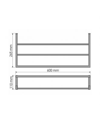 Hotel & Extra Comfort • Towel Rack, Black Mat