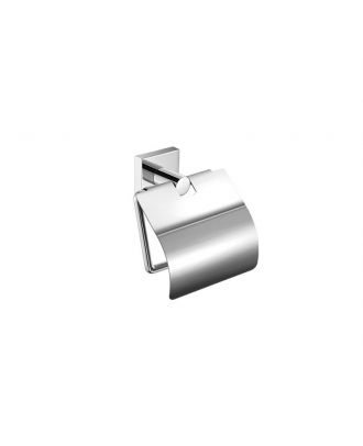 Toilet Roll Holder with cover, chrome