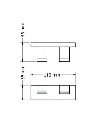 Double Bath Robe Hook, Chrome