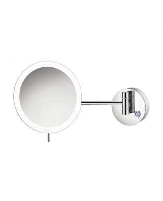 Wall Mounted Led Magnifying Mirror X4, Chrome