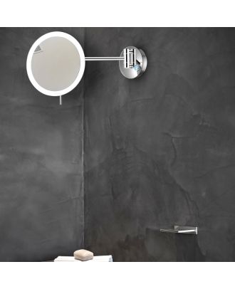 Wall Mounted Led Magnifying Mirror X4-Black