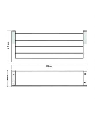 Towel Rack 60cm, Chrome