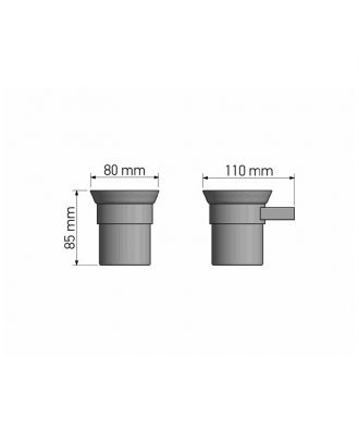 SANCO - Academia wall mounted toothbrush holder, Graphite dark