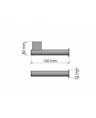 SANCO - Academia wall mounted toilet roll holder without cover, Graphite dark