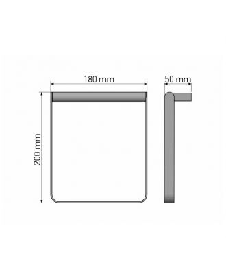 SANCO - Academia wall mounted towel ring, Graphite dark