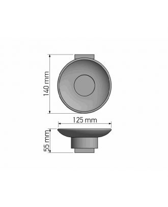 SANCO - Iconic wall mounted Soap dish holder, Black matt