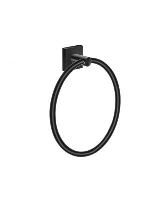 SANCO - Iconic wall mounted towel ring, Black matt