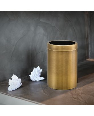 Round Dust Bin 12 L, Bronze