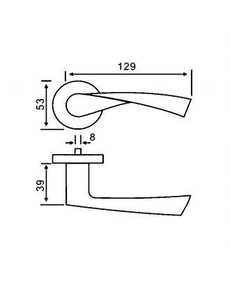 Stainless Steel Solid LeverDoor Handle