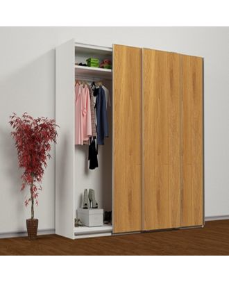 100 Kg Sliding Wardrobe System, 3 Door thickness 16-20 mm, With Soft Close