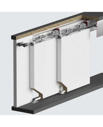 ALBATUR - 80 Kg Telescopic Sliding Door System 3M, 2 Doors, Door Width 45cm