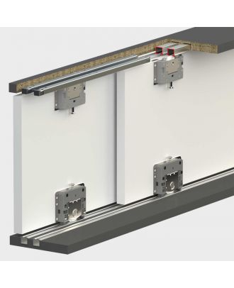 ALBATUR - 50 kg Adjustable sliding door system for wardrobe 2 doors