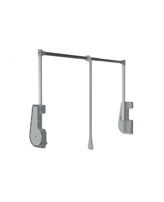 Albature Functional and Stylish Wardrobe Lift System 15 KG carrying capacity, soft closing, width up to 115 cm, Grey