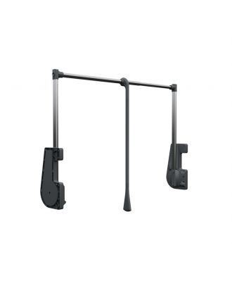 Albature Functional and Stylish Wardrobe Lift System 15 KG carrying capacity, soft closing, width up to 115 cm, Anthracite