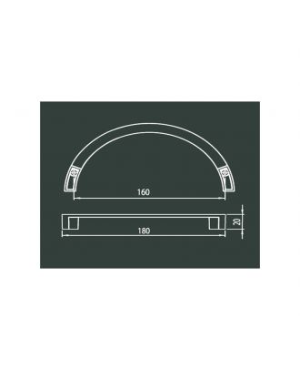 Aypare Furniture Handle 160Mm, Chrome