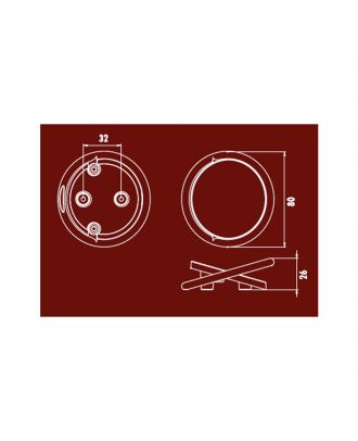 TOLEDO furniture handle 32mm, Matt Black x golden