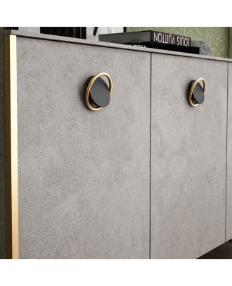 TOLEDO furniture handle 32mm, Matt Black x golden